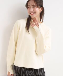 SHOO・LA・RUE / シューラルー ニット・セーター | 【セットアップ可/S-LL】インせず着られる 洗えるもちもち裾ラウンドニット