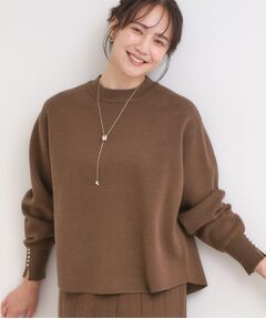 SHOO・LA・RUE / シューラルー ニット・セーター | 【セットアップ可/S-LL】インせず着られる 洗えるもちもち裾ラウンドニット