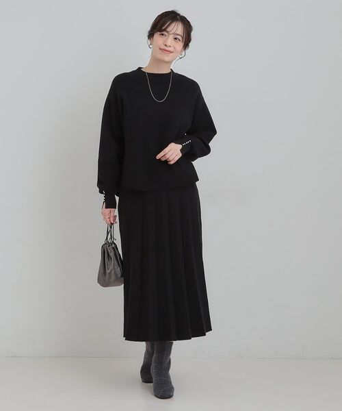 SHOO・LA・RUE / シューラルー ニット・セーター | 【セットアップ可/S-LL】インせず着られる 洗えるもちもち裾ラウンドニット | 詳細12