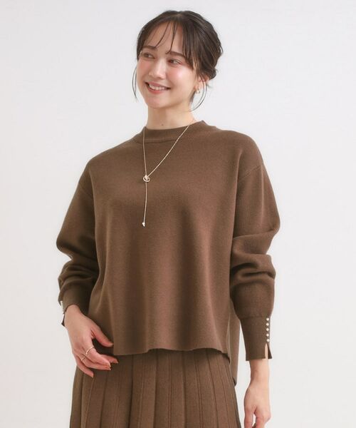 SHOO・LA・RUE / シューラルー ニット・セーター | 【セットアップ可/S-LL】インせず着られる 洗えるもちもち裾ラウンドニット | 詳細13