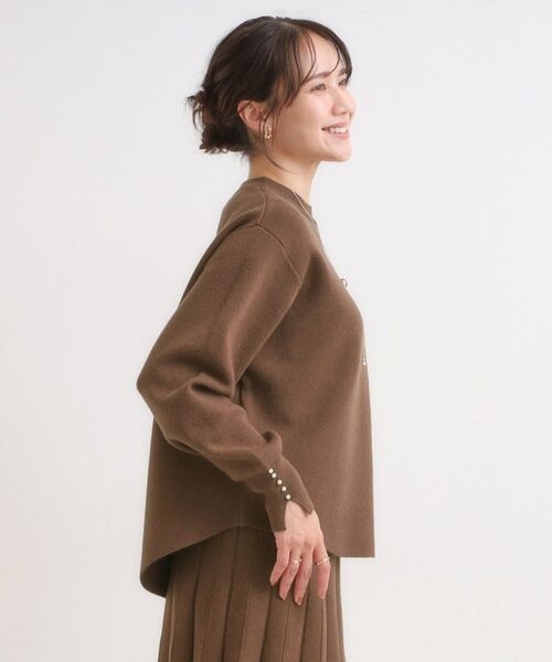 SHOO・LA・RUE / シューラルー ニット・セーター | 【セットアップ可/S-LL】インせず着られる 洗えるもちもち裾ラウンドニット | 詳細14