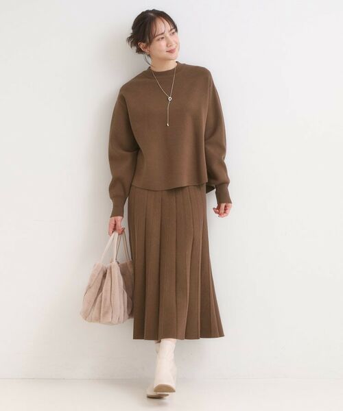 SHOO・LA・RUE / シューラルー ニット・セーター | 【セットアップ可/S-LL】インせず着られる 洗えるもちもち裾ラウンドニット | 詳細15
