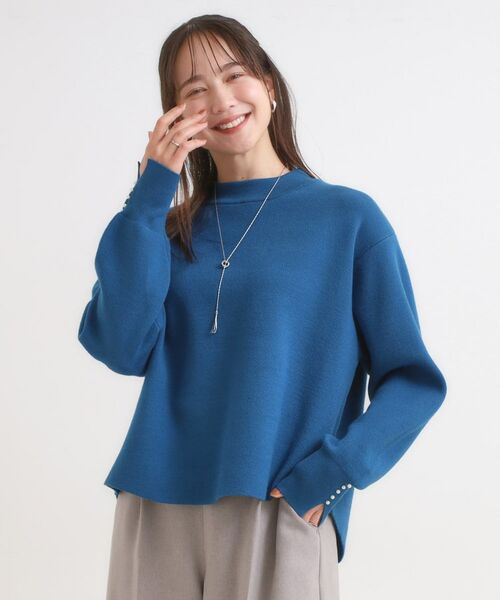 SHOO・LA・RUE / シューラルー ニット・セーター | 【セットアップ可/S-LL】インせず着られる 洗えるもちもち裾ラウンドニット | 詳細17