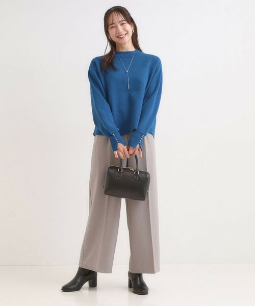 SHOO・LA・RUE / シューラルー ニット・セーター | 【セットアップ可/S-LL】インせず着られる 洗えるもちもち裾ラウンドニット | 詳細19