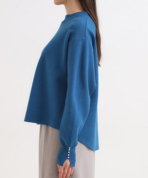 SHOO・LA・RUE / シューラルー ニット・セーター | 【セットアップ可/S-LL】インせず着られる 洗えるもちもち裾ラウンドニット | 詳細22