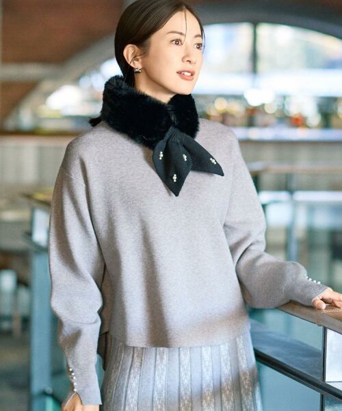 SHOO・LA・RUE / シューラルー ニット・セーター | 【セットアップ可/S-LL】インせず着られる 洗えるもちもち裾ラウンドニット | 詳細28