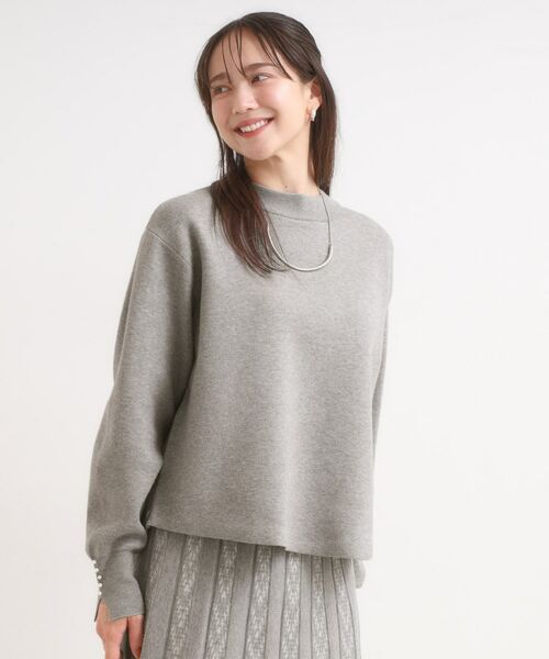 SHOO・LA・RUE / シューラルー ニット・セーター | 【セットアップ可/S-LL】インせず着られる 洗えるもちもち裾ラウンドニット | 詳細5