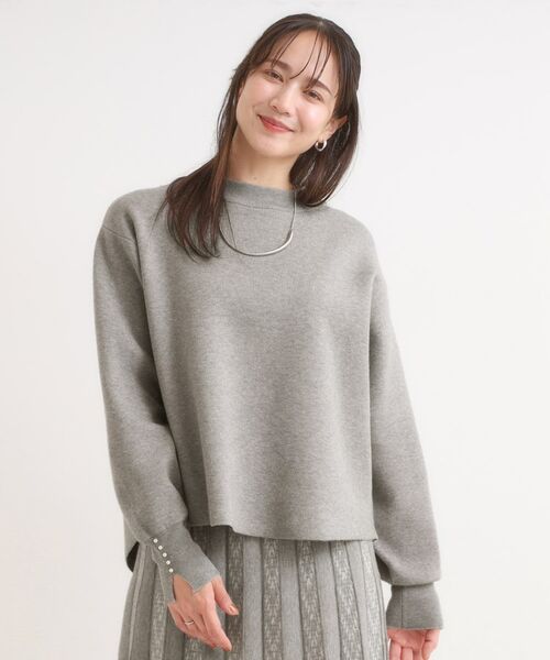 SHOO・LA・RUE / シューラルー ニット・セーター | 【セットアップ可/S-LL】インせず着られる 洗えるもちもち裾ラウンドニット | 詳細6