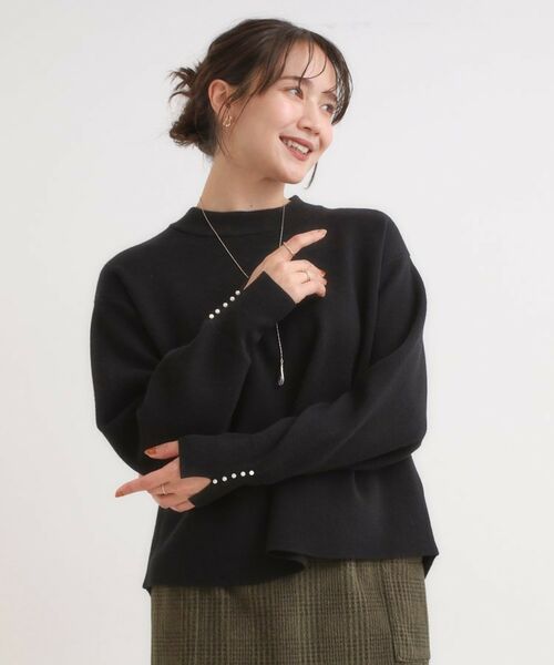 SHOO・LA・RUE / シューラルー ニット・セーター | 【セットアップ可/S-LL】インせず着られる 洗えるもちもち裾ラウンドニット | 詳細9