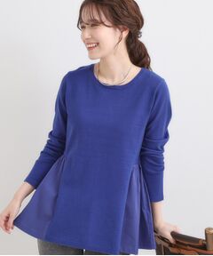 SHOO・LA・RUE / シューラルー ニット・セーター | 【洗濯機可/S-LL/体型カバー】異素材きりかえ Aラインニット