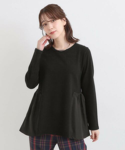 SHOO・LA・RUE / シューラルー ニット・セーター | 【洗濯機可/S-LL/体型カバー】異素材きりかえ Aラインニット | 詳細1