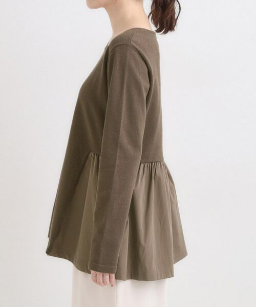 SHOO・LA・RUE / シューラルー ニット・セーター | 【洗濯機可/S-LL/体型カバー】異素材きりかえ Aラインニット | 詳細14