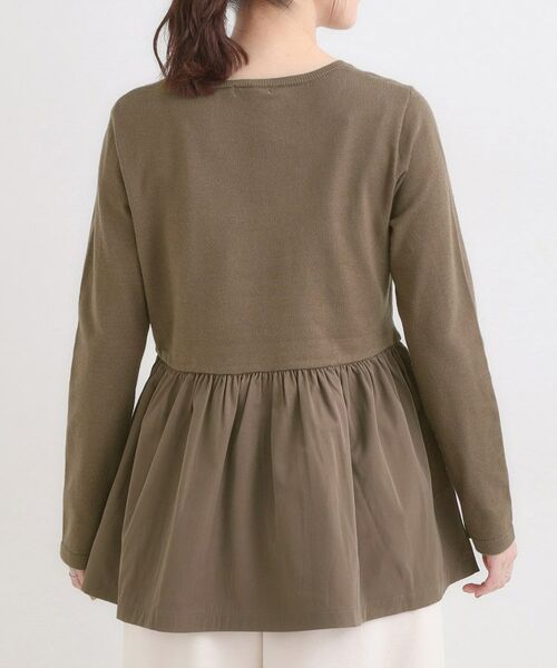 SHOO・LA・RUE / シューラルー ニット・セーター | 【洗濯機可/S-LL/体型カバー】異素材きりかえ Aラインニット | 詳細15