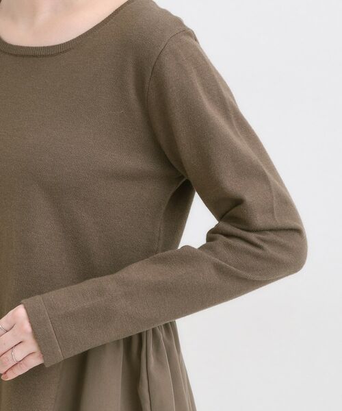 SHOO・LA・RUE / シューラルー ニット・セーター | 【洗濯機可/S-LL/体型カバー】異素材きりかえ Aラインニット | 詳細17