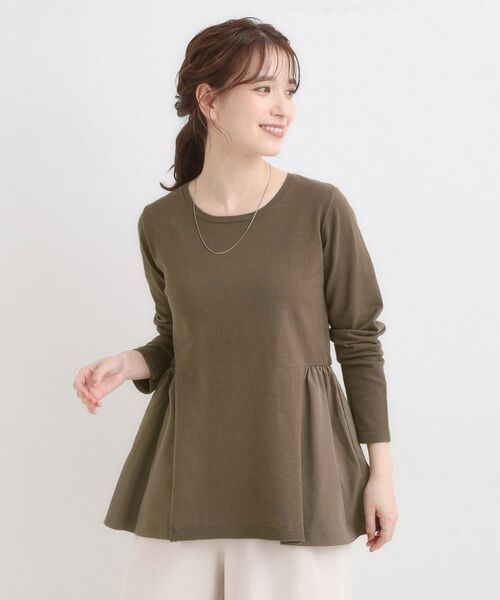 SHOO・LA・RUE / シューラルー ニット・セーター | 【洗濯機可/S-LL/体型カバー】異素材きりかえ Aラインニット | 詳細5