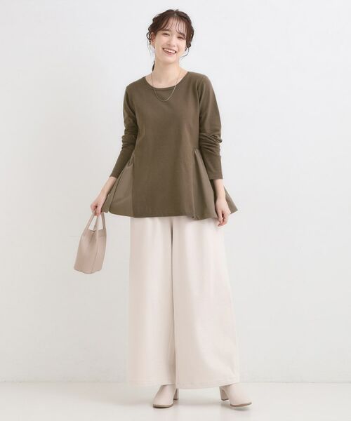 SHOO・LA・RUE / シューラルー ニット・セーター | 【洗濯機可/S-LL/体型カバー】異素材きりかえ Aラインニット | 詳細7