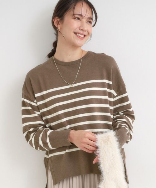 SHOO・LA・RUE / シューラルー ニット・セーター | 【洗える/S-LL】きれいめにもカジュアルにも もちもちコクーンニット(モカブラウン(342))