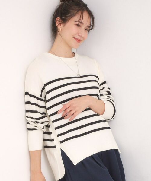 SHOO・LA・RUE / シューラルー ニット・セーター | 【洗える/S-LL】きれいめにもカジュアルにも もちもちコクーンニット(オフホワイト(303))