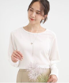 SHOO・LA・RUE / シューラルー カットソー | 【洗える/S-LL】上品見え ベロア調シアートップス