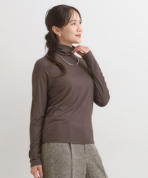 SHOO・LA・RUE / シューラルー カットソー | 【S-LL/吸湿発熱】なめらかとろみ インナータートル | 詳細10