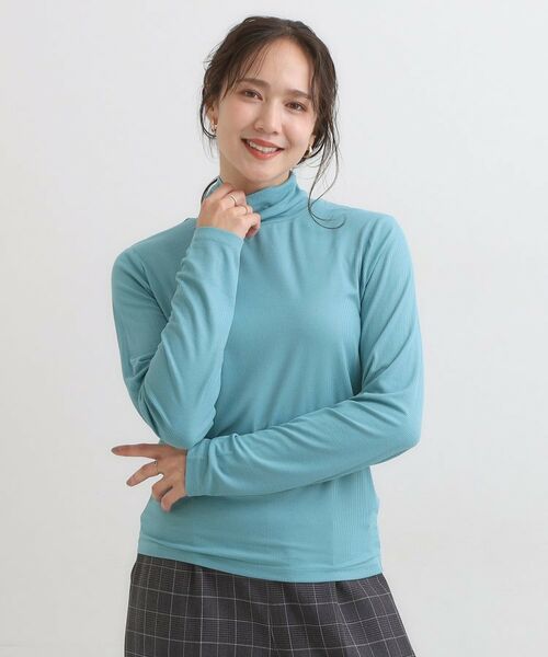 SHOO・LA・RUE / シューラルー カットソー | 【S-LL/吸湿発熱】なめらかとろみ インナータートル | 詳細17