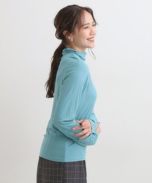 SHOO・LA・RUE / シューラルー カットソー | 【S-LL/吸湿発熱】なめらかとろみ インナータートル | 詳細18