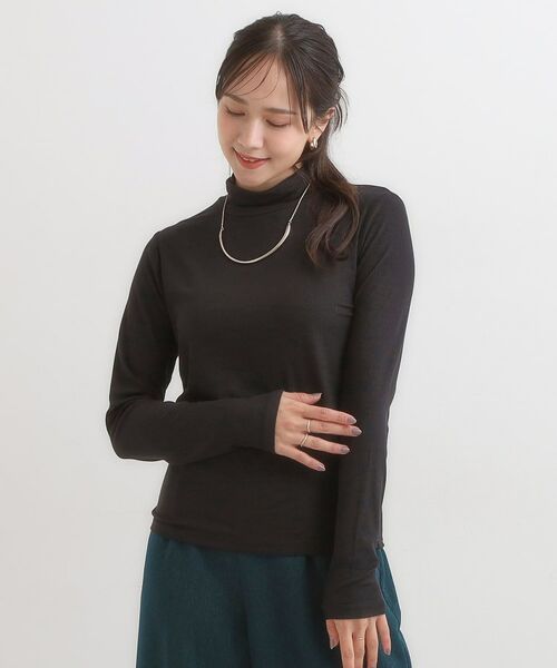 SHOO・LA・RUE / シューラルー カットソー | 【S-LL/吸湿発熱】なめらかとろみ インナータートル | 詳細5