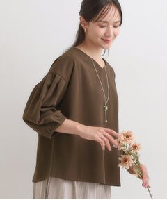 SHOO・LA・RUE / シューラルー カットソー | 【2点セット/7分袖】大人のきれい見え お袖タック入りアクセ付きトップス