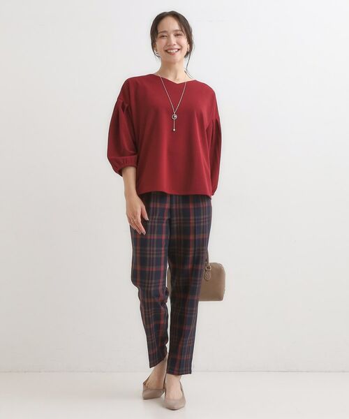 SHOO・LA・RUE / シューラルー カットソー | 【2点セット/7分袖】大人のきれい見え お袖タック入りアクセ付きトップス | 詳細15