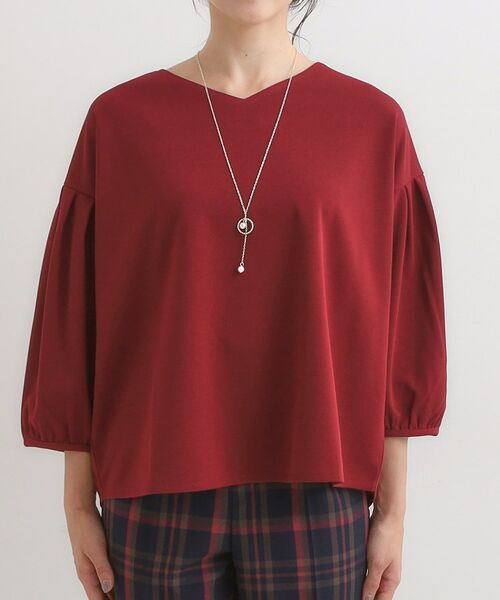 SHOO・LA・RUE / シューラルー カットソー | 【2点セット/7分袖】大人のきれい見え お袖タック入りアクセ付きトップス | 詳細17