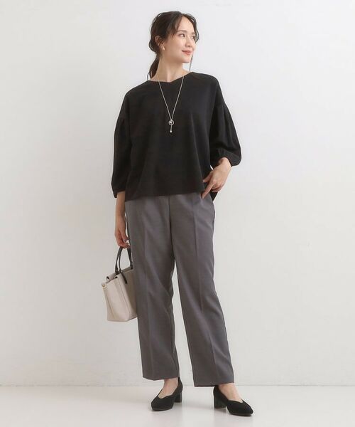 SHOO・LA・RUE / シューラルー カットソー | 【2点セット/7分袖】大人のきれい見え お袖タック入りアクセ付きトップス | 詳細3