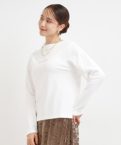 SHOO・LA・RUE / シューラルー カットソー | 【S-LL】お顔周りを美しく見せる ボートネックロンT | 詳細10