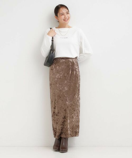 SHOO・LA・RUE / シューラルー カットソー | 【S-LL】お顔周りを美しく見せる ボートネックロンT | 詳細11