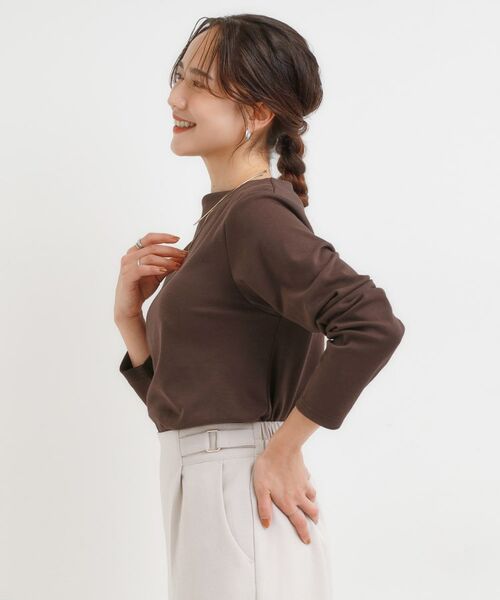 SHOO・LA・RUE / シューラルー カットソー | 【S-LL】お顔周りを美しく見せる ボートネックロンT | 詳細14