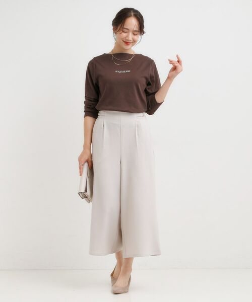 SHOO・LA・RUE / シューラルー カットソー | 【S-LL】お顔周りを美しく見せる ボートネックロンT | 詳細15