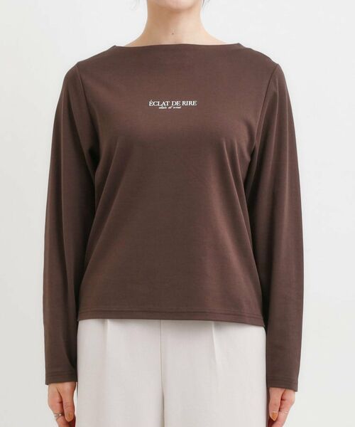 SHOO・LA・RUE / シューラルー カットソー | 【S-LL】お顔周りを美しく見せる ボートネックロンT | 詳細17