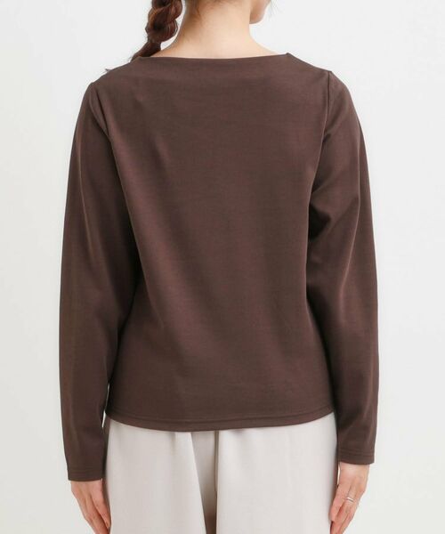 SHOO・LA・RUE / シューラルー カットソー | 【S-LL】お顔周りを美しく見せる ボートネックロンT | 詳細19