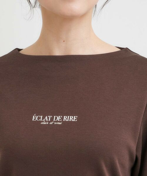 SHOO・LA・RUE / シューラルー カットソー | 【S-LL】お顔周りを美しく見せる ボートネックロンT | 詳細20