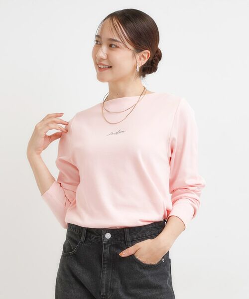 SHOO・LA・RUE / シューラルー カットソー | 【S-LL】お顔周りを美しく見せる ボートネックロンT | 詳細5