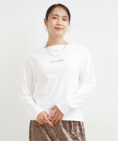 SHOO・LA・RUE / シューラルー カットソー | 【S-LL】お顔周りを美しく見せる ボートネックロンT | 詳細9