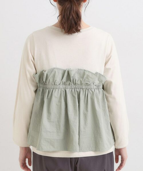 SHOO・LA・RUE / シューラルー カットソー | 【洗濯機可/S-LL】1枚で華やか フリルドッキングトップス | 詳細15