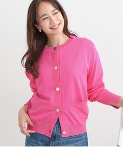 【新品タグ付き✨️】ロージーモンスター ペプラム カーディガン ピンク PINK HOUSE ニットカーディガン 花柄デザイン