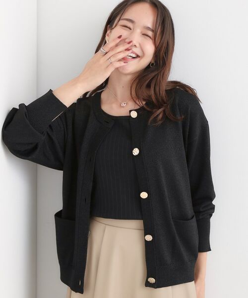 SHOO・LA・RUE / シューラルー カーディガン・ボレロ | 【洗える/S-LL】大人フェミニン さらっとタッチのニットカーディガン(ブラック(019))