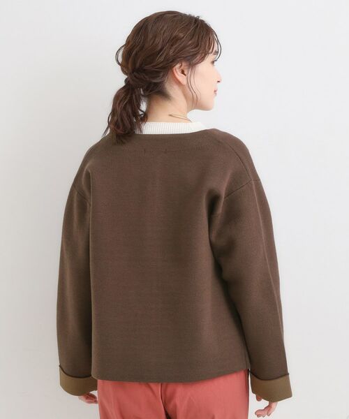 SHOO・LA・RUE / シューラルー カーディガン・ボレロ | ゴールドボタンがアクセント ダブルフェイスニットカーディガン | 詳細10