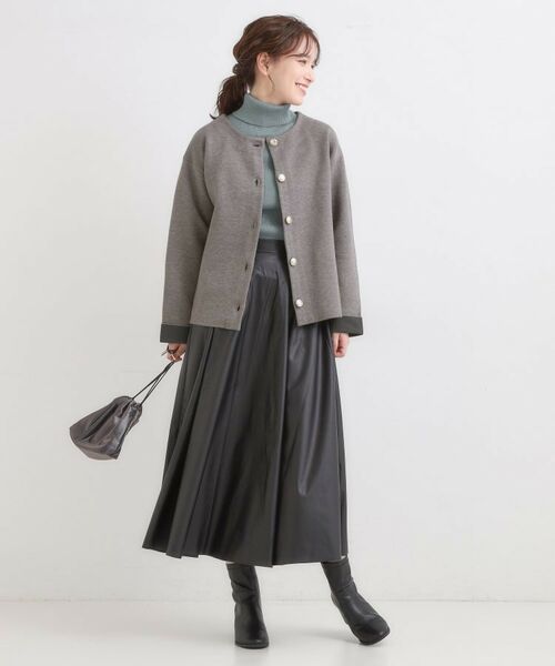 SHOO・LA・RUE / シューラルー カーディガン・ボレロ | ゴールドボタンがアクセント ダブルフェイスニットカーディガン | 詳細3