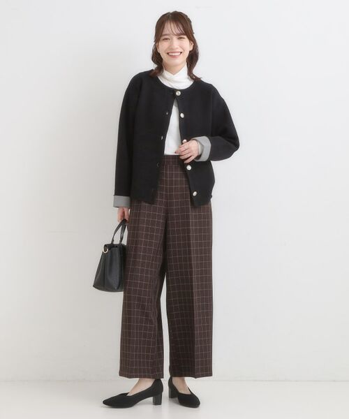 SHOO・LA・RUE / シューラルー カーディガン・ボレロ | ゴールドボタンがアクセント ダブルフェイスニットカーディガン | 詳細7