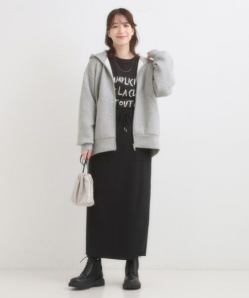 SHOO・LA・RUE / シューラルー カーディガン・ボレロ | 【S-LL】大人っぽく着られる ダンボールジップパーカ | 詳細2