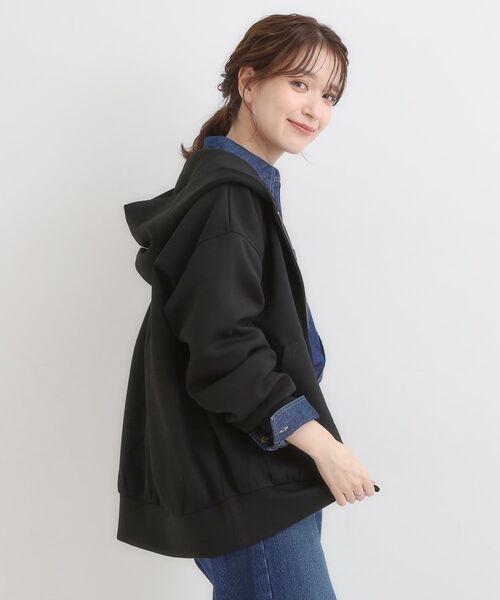 SHOO・LA・RUE / シューラルー カーディガン・ボレロ | 【S-LL】大人っぽく着られる ダンボールジップパーカ | 詳細5