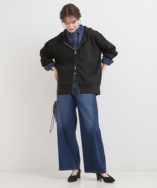 SHOO・LA・RUE / シューラルー カーディガン・ボレロ | 【S-LL】大人っぽく着られる ダンボールジップパーカ | 詳細6