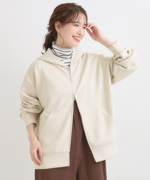 SHOO・LA・RUE / シューラルー カーディガン・ボレロ | 【S-LL】大人っぽく着られる ダンボールジップパーカ | 詳細8
